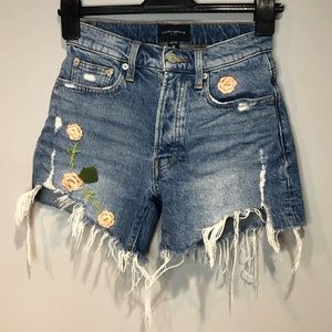 Lucky Brand Floral 90s Midi High Rise Shorts